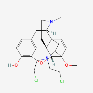 molecular formula C24H30Cl2N2O3 B1219799 7-(N,N-Bis(2-chloroethyl)amino)-6,14-endoethenotetrahydrooripavine CAS No. 94859-17-3