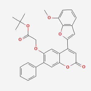 tert-butyl {[4-(7-methoxy-1-benzofuran-2-yl)-2-oxo-7-phenyl-2H-chromen-6-yl]oxy}acetate