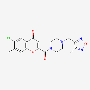 6-chloro-7-methyl-2-{4-[(4-methyl-1,2,5-oxadiazol-3-yl)methyl]piperazine-1-carbonyl}-4H-chromen-4-one