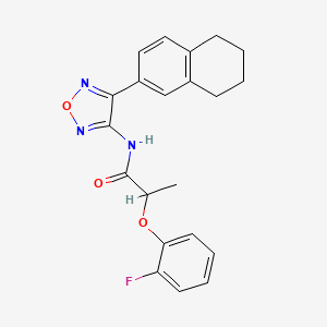 2-(2-fluorophenoxy)-N-[4-(5,6,7,8-tetrahydronaphthalen-2-yl)-1,2,5-oxadiazol-3-yl]propanamide