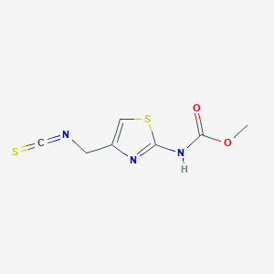 molecular formula C7H7N3O2S2 B121981 4-(异硫氰酸甲基)噻唑-2-氨基甲酸甲酯 CAS No. 152872-07-6