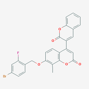 molecular formula C26H16BrFO5 B12198132 C26H16BrFO5 