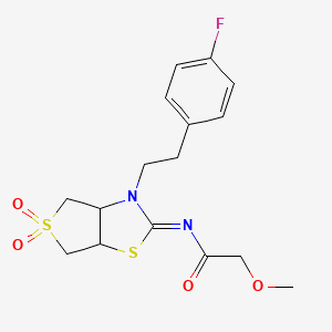 N-[(2Z)-3-[2-(4-fluorophenyl)ethyl]-5,5-dioxidotetrahydrothieno[3,4-d][1,3]thiazol-2(3H)-ylidene]-2-methoxyacetamide