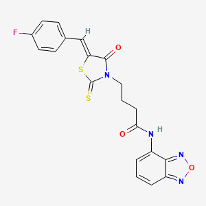 N-(2,1,3-benzoxadiazol-4-yl)-4-[(5Z)-5-(4-fluorobenzylidene)-4-oxo-2-thioxo-1,3-thiazolidin-3-yl]butanamide