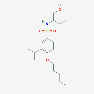 (1-Ethyl-2-hydroxyethyl){[3-(methylethyl)-4-pentyloxyphenyl]sulfonyl}amine