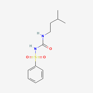 molecular formula C12H18N2O3S B12198285 1-(Benzenesulfonyl)-3-(3-methylbutyl)urea 