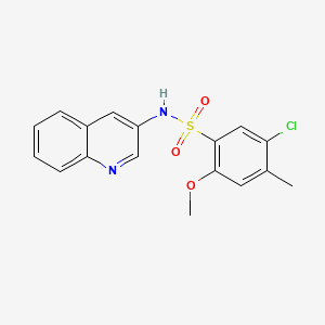 5-chloro-2-methoxy-4-methyl-N-(3-quinolinyl)benzenesulfonamide