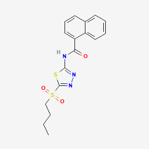 N-[5-(butylsulfonyl)-1,3,4-thiadiazol-2-yl]naphthalene-1-carboxamide