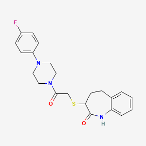 1-[4-(4-fluorophenyl)piperazin-1-yl]-2-[(2-hydroxy-4,5-dihydro-3H-1-benzazepin-3-yl)sulfanyl]ethanone