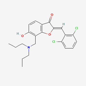 (2Z)-2-(2,6-dichlorobenzylidene)-7-[(dipropylamino)methyl]-6-hydroxy-1-benzofuran-3(2H)-one