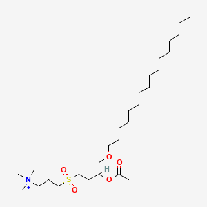 molecular formula C28H58NO5S+ B1219842 3-(3-Acetyloxy-4-hexadecoxybutyl)sulfonylpropyl-trimethylazanium 
