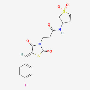 N-(1,1-dioxido-2,3-dihydrothiophen-3-yl)-3-[(5Z)-5-(4-fluorobenzylidene)-2,4-dioxo-1,3-thiazolidin-3-yl]propanamide