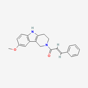 molecular formula C21H20N2O2 B12198429 (2E)-1-(8-methoxy-1,3,4,5-tetrahydro-2H-pyrido[4,3-b]indol-2-yl)-3-phenylprop-2-en-1-one 