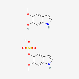 molecular formula C18H18N2O7S B1219847 1H-Indol-5-ol, 6-methoxy-, (+-)- CAS No. 98125-71-4