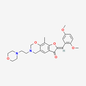 (7Z)-7-(2,5-dimethoxybenzylidene)-9-methyl-3-[2-(morpholin-4-yl)ethyl]-3,4-dihydro-2H-furo[3,2-g][1,3]benzoxazin-6(7H)-one