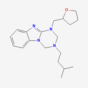 3-(3-Methylbutyl)-1-(tetrahydrofuran-2-ylmethyl)-1,2,3,4-tetrahydro[1,3,5]triazino[1,2-a]benzimidazole