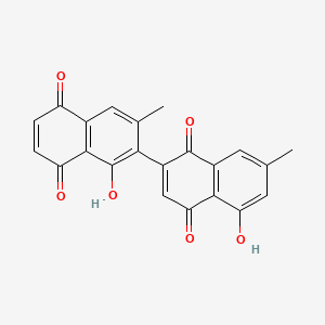 molecular formula C22H14O6 B1219850 柿叶素 CAS No. 28164-57-0