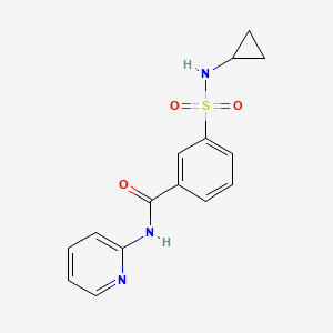 molecular formula C15H15N3O3S B12198503 3-(cyclopropylsulfamoyl)-N-(pyridin-2-yl)benzamide 