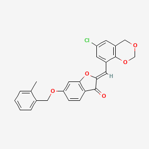 (2Z)-2-[(6-chloro-4H-1,3-benzodioxin-8-yl)methylidene]-6-[(2-methylbenzyl)oxy]-1-benzofuran-3(2H)-one