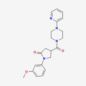 1-(3-Methoxyphenyl)-4-{[4-(pyridin-2-yl)piperazin-1-yl]carbonyl}pyrrolidin-2-one