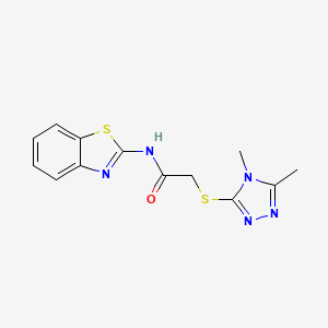 N-benzothiazol-2-yl-2-(4,5-dimethyl(1,2,4-triazol-3-ylthio))acetamide