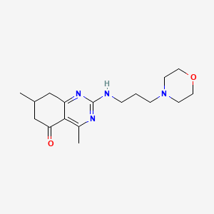 4,7-dimethyl-2-{[3-(morpholin-4-yl)propyl]amino}-7,8-dihydroquinazolin-5(6H)-one