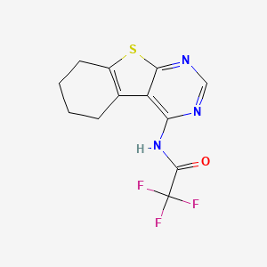 2,2,2-trifluoro-N-{8-thia-4,6-diazatricyclo[7.4.0.0^{2,7}]trideca-1(9),2,4,6-tetraen-3-yl}acetamide