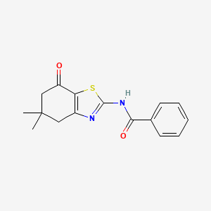 molecular formula C16H16N2O2S B1219879 N-(5,5-dimethyl-7-oxo-4,6-dihydro-1,3-benzothiazol-2-yl)benzamide 