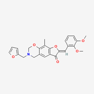 (7Z)-7-(2,3-dimethoxybenzylidene)-3-(furan-2-ylmethyl)-9-methyl-3,4-dihydro-2H-furo[3,2-g][1,3]benzoxazin-6(7H)-one