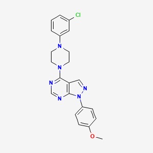 4-[4-(3-chlorophenyl)piperazin-1-yl]-1-(4-methoxyphenyl)-1H-pyrazolo[3,4-d]pyrimidine