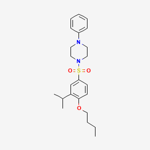 1-{[4-Butoxy-3-(methylethyl)phenyl]sulfonyl}-4-phenylpiperazine