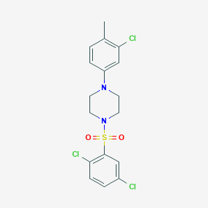 1-(3-Chloro-4-methylphenyl)-4-(2,5-dichlorobenzenesulfonyl)piperazine