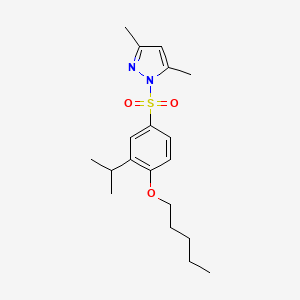 3,5-Dimethyl-1-{[3-(methylethyl)-4-pentyloxyphenyl]sulfonyl}pyrazole