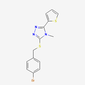 3-[(4-Bromophenyl)methylthio]-4-methyl-5-(2-thienyl)-1,2,4-triazole