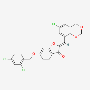 (2Z)-2-[(6-chloro-4H-1,3-benzodioxin-8-yl)methylidene]-6-[(2,4-dichlorobenzyl)oxy]-1-benzofuran-3(2H)-one