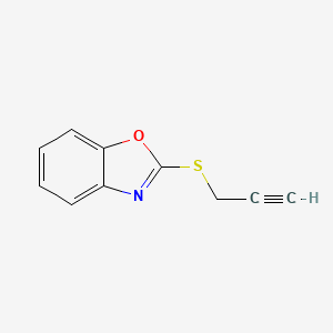 molecular formula C10H7NOS B12199064 Benzoxazole, 2-(2-propynylthio)- CAS No. 52924-71-7