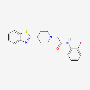 2-[4-(1,3-benzothiazol-2-yl)piperidin-1-yl]-N-(2-fluorophenyl)acetamide