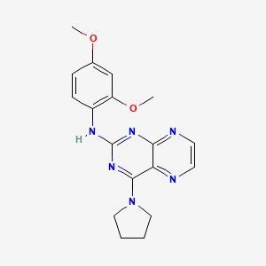 N-(2,4-dimethoxyphenyl)-4-(pyrrolidin-1-yl)pteridin-2-amine