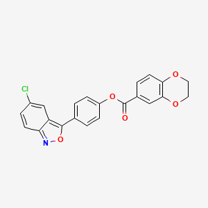 4-(5-Chloro-2,1-benzoxazol-3-yl)phenyl 2,3-dihydro-1,4-benzodioxine-6-carboxylate