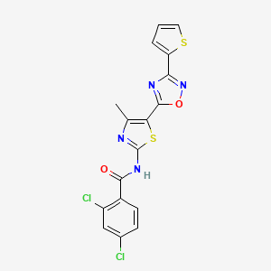 2,4-dichloro-N-[(2Z)-4-methyl-5-[3-(thiophen-2-yl)-1,2,4-oxadiazol-5-yl]-1,3-thiazol-2(3H)-ylidene]benzamide