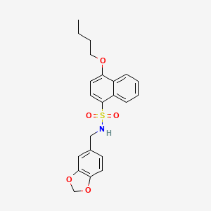 N-[(2H-1,3-benzodioxol-5-yl)methyl]-4-butoxynaphthalene-1-sulfonamide