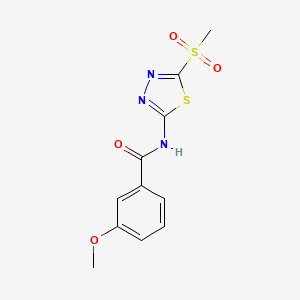 3-methoxy-N-[(2Z)-5-(methylsulfonyl)-1,3,4-thiadiazol-2(3H)-ylidene]benzamide