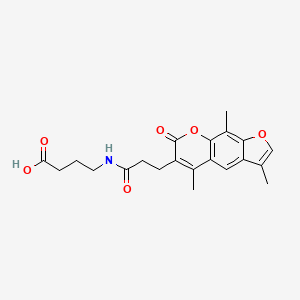 molecular formula C21H23NO6 B12199295 4-{[3-(3,5,9-trimethyl-7-oxo-7H-furo[3,2-g]chromen-6-yl)propanoyl]amino}butanoic acid 