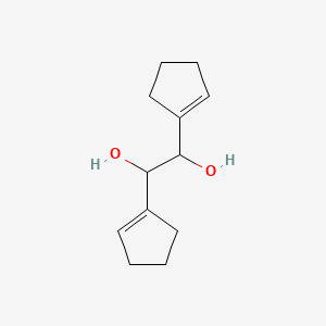 molecular formula C12H18O2 B12199300 1,2-Di(1-cyclopenten-1-yl)-1,2-ethanediol CAS No. 35811-96-2