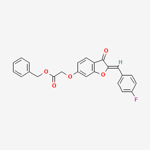 benzyl {[(2Z)-2-(4-fluorobenzylidene)-3-oxo-2,3-dihydro-1-benzofuran-6-yl]oxy}acetate