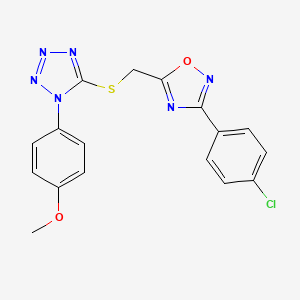 5-({[3-(4-chlorophenyl)-1,2,4-oxadiazol-5-yl]methyl}sulfanyl)-1-(4-methoxyphenyl)-1H-tetrazole