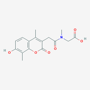 N-[(7-hydroxy-4,8-dimethyl-2-oxo-2H-chromen-3-yl)acetyl]-N-methylglycine