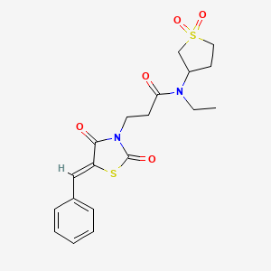 3-[(5Z)-5-benzylidene-2,4-dioxo-1,3-thiazolidin-3-yl]-N-(1,1-dioxidotetrahydrothiophen-3-yl)-N-ethylpropanamide