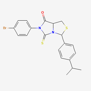 6-(4-Bromophenyl)-3-[4-(propan-2-yl)phenyl]-5-sulfanylidene-hexahydroimidazolidino[1,5-c][1,3]thiazol-7-one