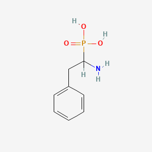 molecular formula C8H12NO3P B1219946 (1-アミノ-2-フェニルエチル)ホスホン酸 CAS No. 6324-00-1